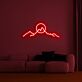 Berglandschaft mit Sonne LED-Neonschild Wohnzimmer Schlafzimmer