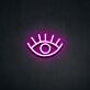 Auge mit Wimpern LED-Neonschild Wohnzimmer Studio