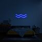 Wellenlinie LED-Neonschild Schlafzimmer