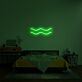 Wellenlinie LED-Neonschild Schlafzimmer