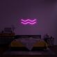 Wellenlinie LED-Neonschild Schlafzimmer