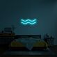 Wellenlinie LED-Neonschild Schlafzimmer