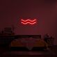 Wellenlinie LED-Neonschild Schlafzimmer