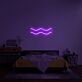 Wellenlinie LED-Neonschild Schlafzimmer