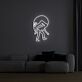 gehende Figur mit gesenktem Kopf LED-Neonschild Wohnzimmer Lounge