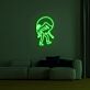 gehende Figur mit gesenktem Kopf LED-Neonschild Wohnzimmer Lounge