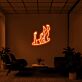 abstrakte Darstellung von Armen und Beinen LED-Neonschild Wohnzimmer Kunststudio