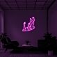 abstrakte Darstellung von Armen und Beinen LED-Neonschild Wohnzimmer Kunststudio