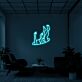 abstrakte Darstellung von Armen und Beinen LED-Neonschild Wohnzimmer Kunststudio
