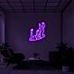 abstrakte Darstellung von Armen und Beinen LED-Neonschild Wohnzimmer Kunststudio