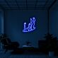 abstrakte Darstellung von Armen und Beinen LED-Neonschild Wohnzimmer Kunststudio