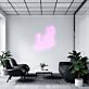 abstrakte Darstellung von Armen und Beinen LED-Neonschild Wohnzimmer Kunststudio