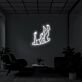 abstrakte Darstellung von Armen und Beinen LED-Neonschild Wohnzimmer Kunststudio
