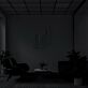 abstrakte Darstellung von Armen und Beinen LED-Neonschild Wohnzimmer Kunststudio