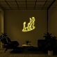 abstrakte Darstellung von Armen und Beinen LED-Neonschild Wohnzimmer Kunststudio