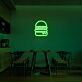 Hamburger LED-Neonschild für Restaurant Küche