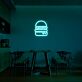 Hamburger LED-Neonschild für Restaurant Küche
