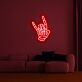 Handgeste Rock LED-Neonschild Wohnzimmer Musikzimmer