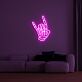 Handgeste Rock LED-Neonschild Wohnzimmer Musikzimmer