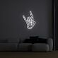 Handgeste Rock LED-Neonschild Wohnzimmer Musikzimmer