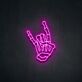 Handgeste Rock LED-Neonschild Wohnzimmer Musikzimmer