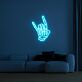 Handgeste Rock LED-Neonschild Wohnzimmer Musikzimmer