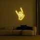 Handgeste Rock LED-Neonschild Wohnzimmer Musikzimmer