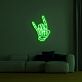 Handgeste Rock LED-Neonschild Wohnzimmer Musikzimmer