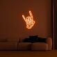 Handgeste Rock LED-Neonschild Wohnzimmer Musikzimmer