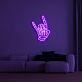 Handgeste Rock LED-Neonschild Wohnzimmer Musikzimmer