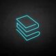 gestapelte Bücher LED-Neonschild für Bibliothek und Leseraum