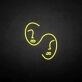 Abstrakte Gesichter Illustration LED-Neonschild Wohnzimmer Studio