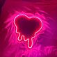 schmelzendes Herz LED-Neonschild Wohnzimmer Schlafzimmer