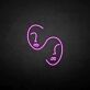 Abstrakte Gesichter Illustration LED-Neonschild Wohnzimmer Studio