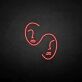 Abstrakte Gesichter Illustration LED-Neonschild Wohnzimmer Studio