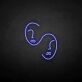 Abstrakte Gesichter Illustration LED-Neonschild Wohnzimmer Studio