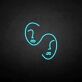 Abstrakte Gesichter Illustration LED-Neonschild Wohnzimmer Studio