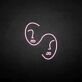 Abstrakte Gesichter Illustration LED-Neonschild Wohnzimmer Studio