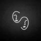Abstrakte Gesichter Illustration LED-Neonschild Wohnzimmer Studio
