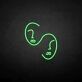 Abstrakte Gesichter Illustration LED-Neonschild Wohnzimmer Studio