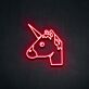Einhornkopf LED-Neonschild für Kinderzimmer Wohnzimmer