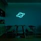 Planet mit Ring LED-Neonschild Wohnzimmer Cafe