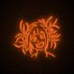 Anime Mädchen Gesicht LED-Neonschild Gaming Zimmer