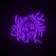 Anime Mädchen Gesicht LED-Neonschild Gaming Zimmer