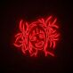 Anime Mädchen Gesicht LED-Neonschild Gaming Zimmer