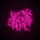 Anime Mädchen Gesicht LED-Neonschild Gaming Zimmer