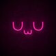 UwU Symbol LED Neonschild im minimalistischen Design