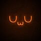 UwU Symbol LED Neonschild im minimalistischen Design