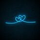 zwei ineinander verschlungene Herzen LED-Neonschild Wohnzimmer Schlafzimmer