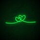 zwei ineinander verschlungene Herzen LED-Neonschild Wohnzimmer Schlafzimmer